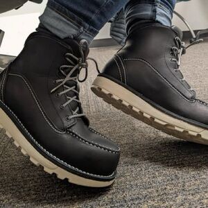 Red Wing 2245 Women’s 7 Black Leather Moc Toe Work Boots USA